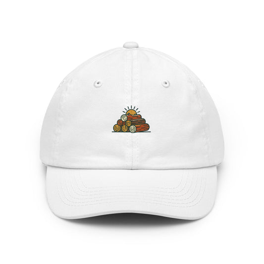 Color: White | Morning Wood Appreciation Society Dad Hat — Graphic
