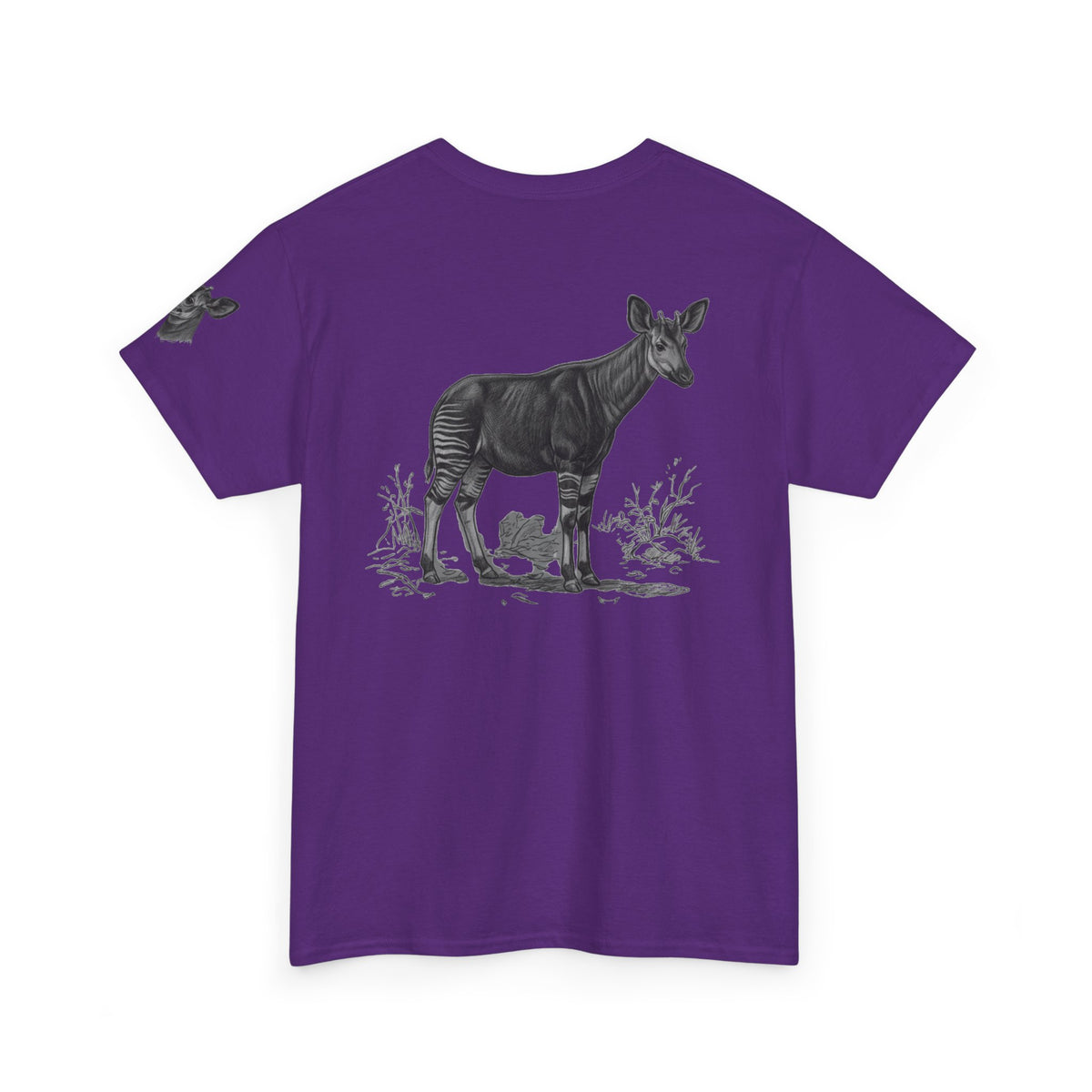 "Pencil Sketch Art Okapi" Premium Graphic Tee