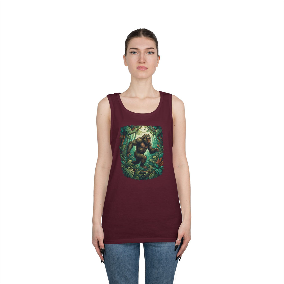 Color: Maroon | The Bukit Timah Monkey Man (Singapore) Tank Top