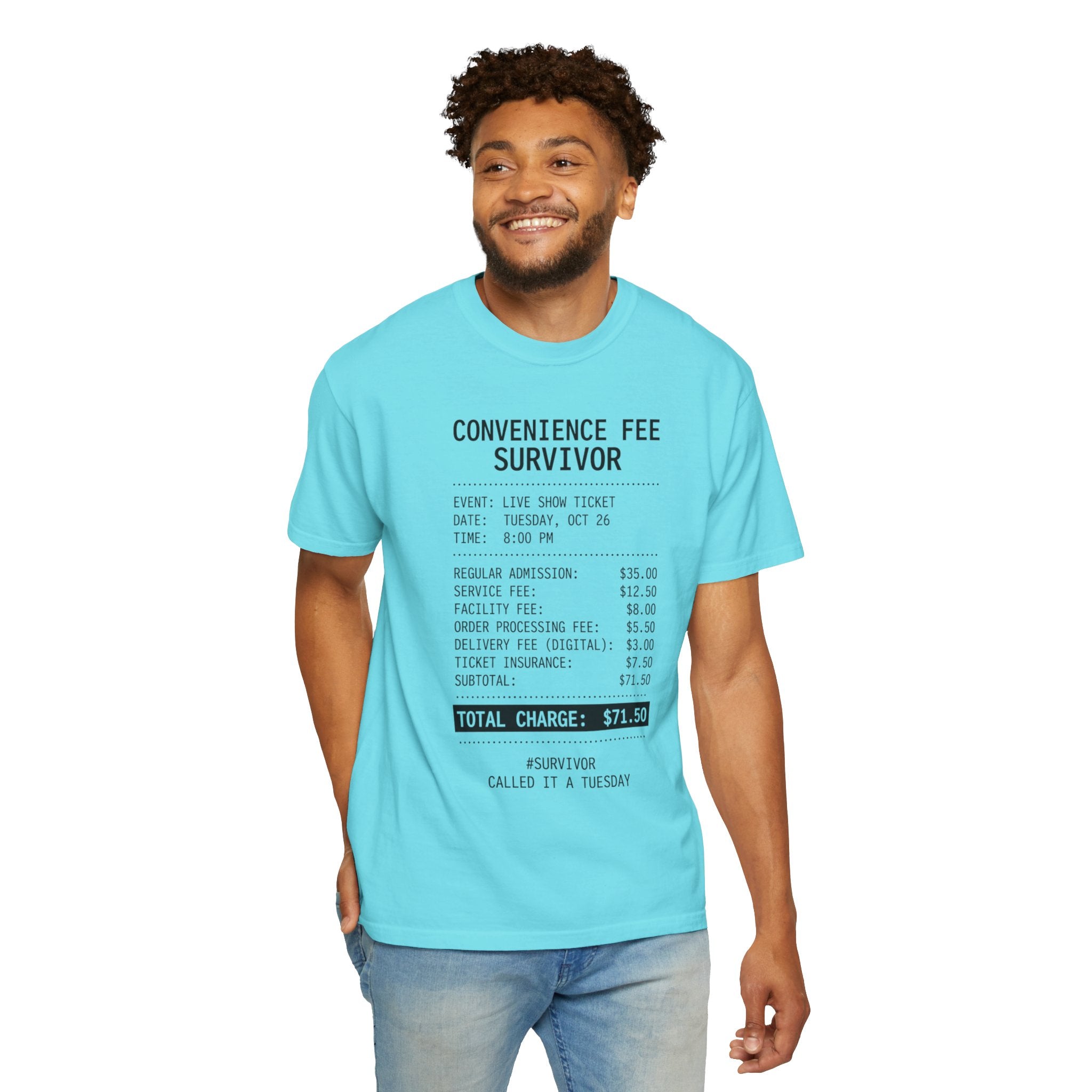 "Convenience Fee Survivor" Unisex Garment-Dyed Tee
