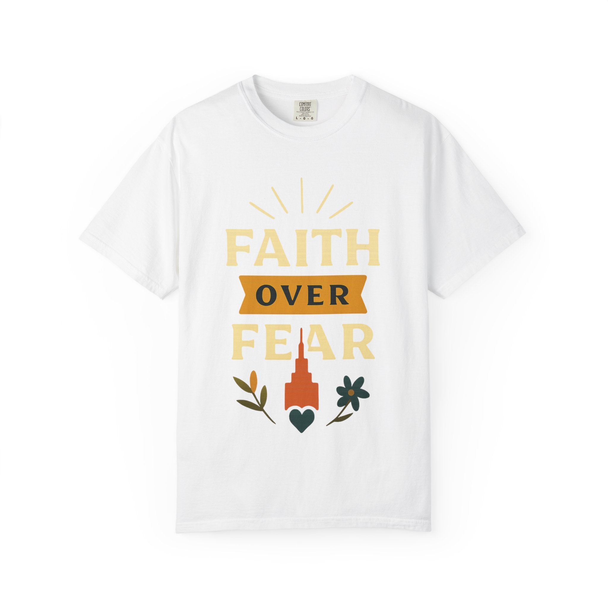 "Faith Over Fear" Unisex Garment-Dyed T-shirt
