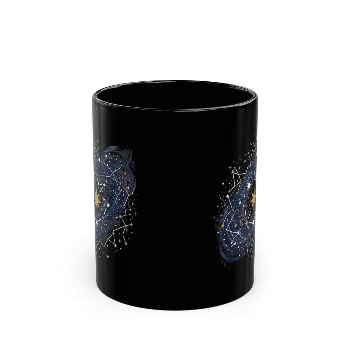"Constellation Map (Dark Sky)" Black Ceramic Mug