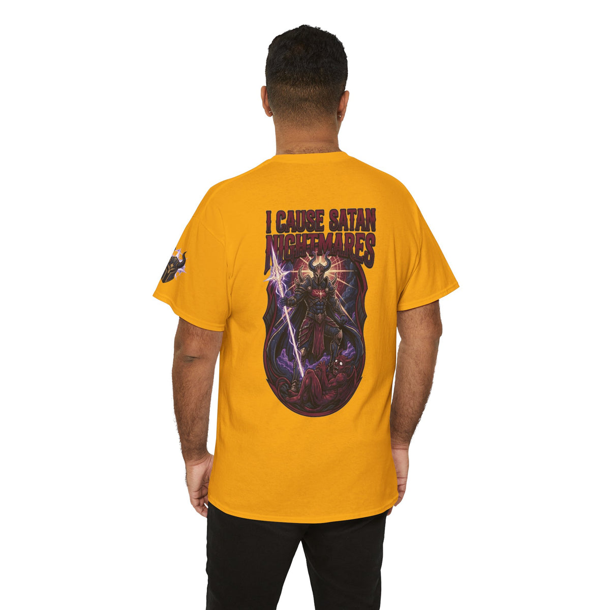 Color: Gold | I Cause Satan Nightmares Premium Graphic Tee