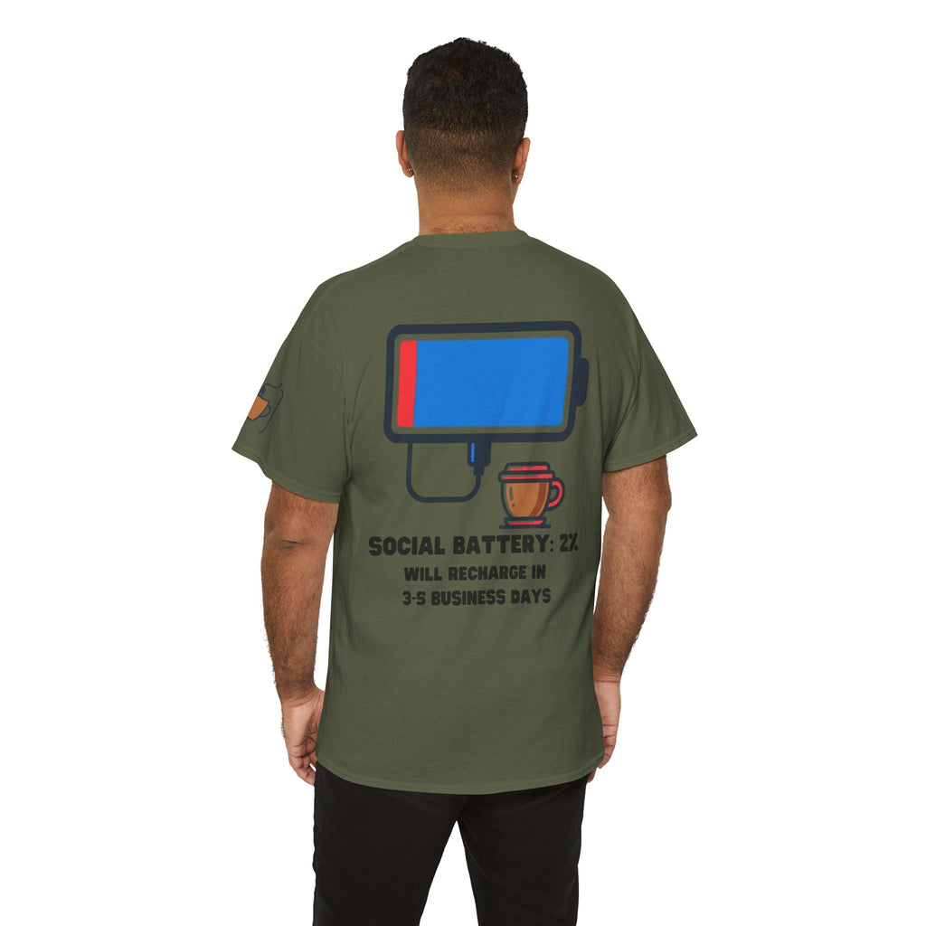 "Social Battery" Premium Graphic Tee