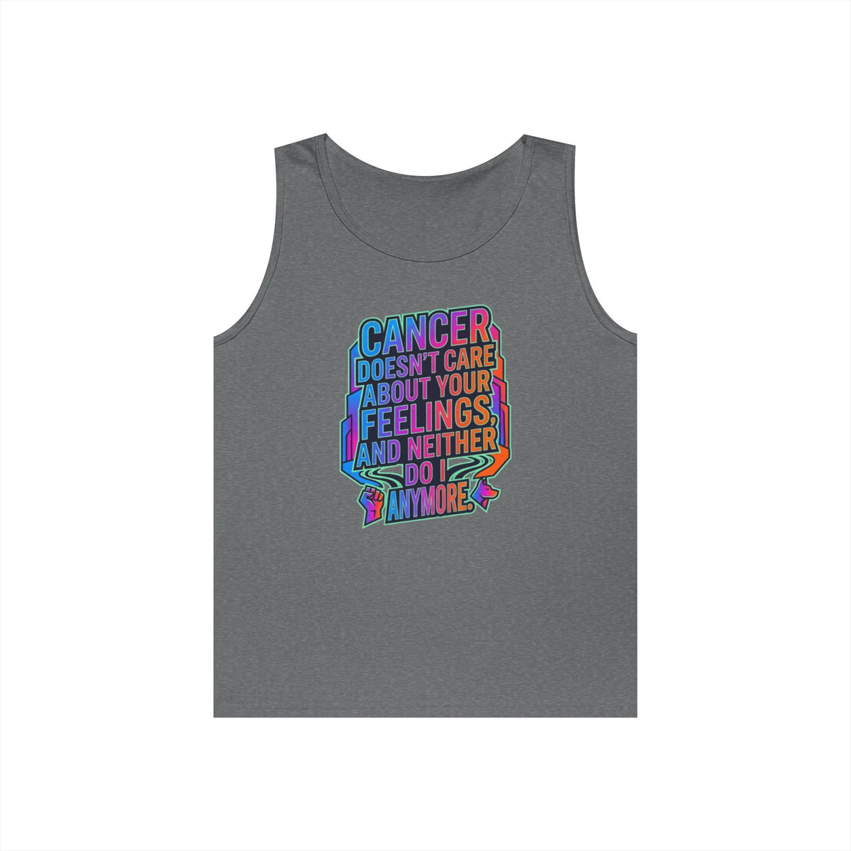 Color: Graphite Heather | Cancer Doesn't Care About Your Feelings Tank Top