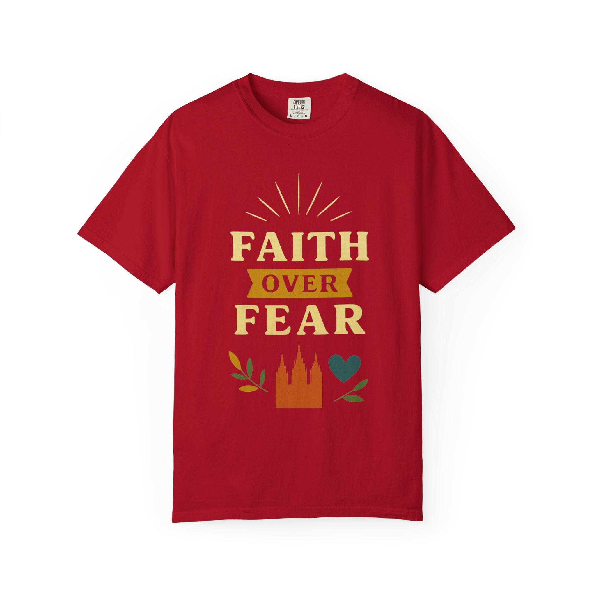 "Faith Over Fear-2" Unisex Garment-Dyed T-shirt