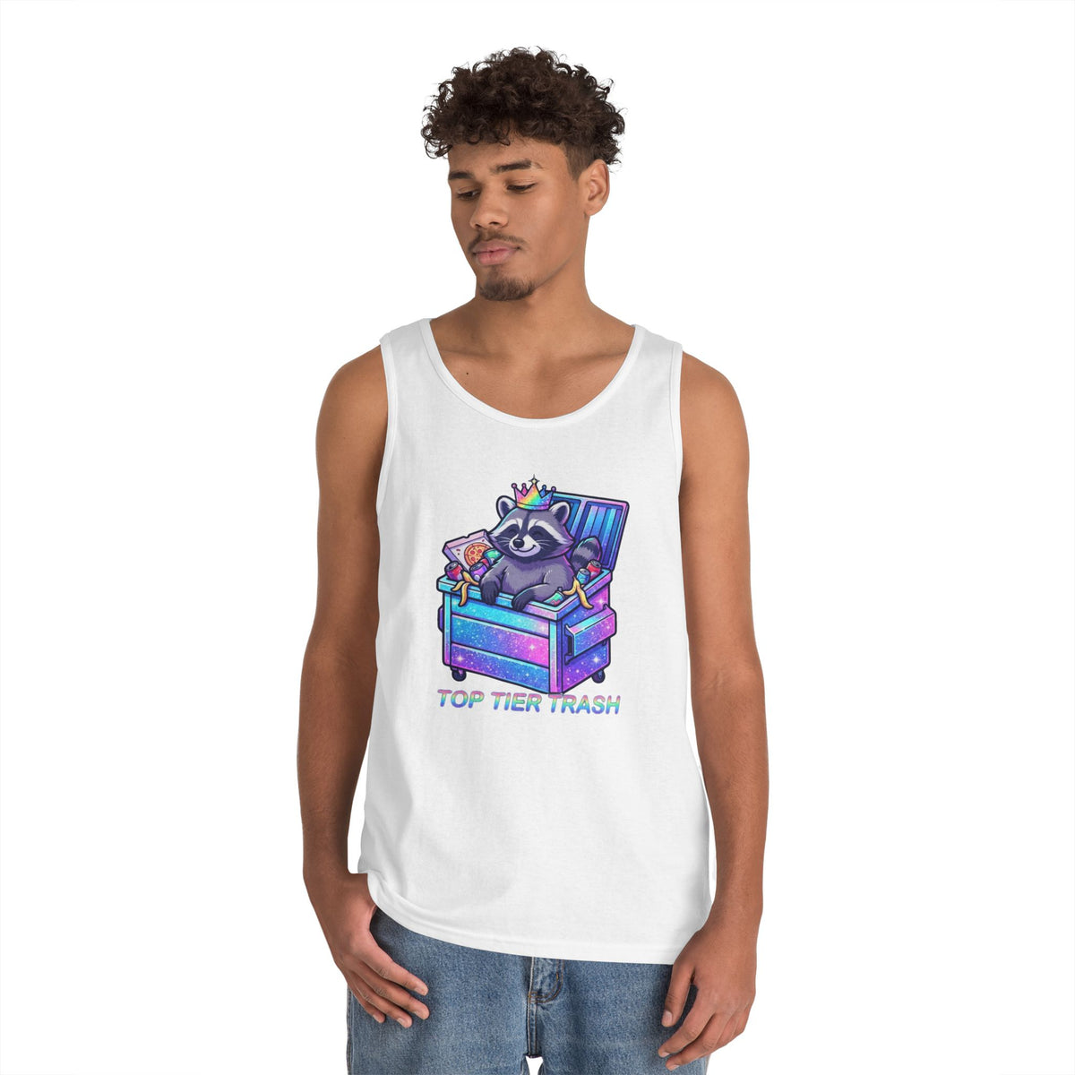 Color: White | Top Tier Trash Tank Top