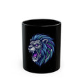 "Cyber Lion" Black Ceramic Mug — Graphic