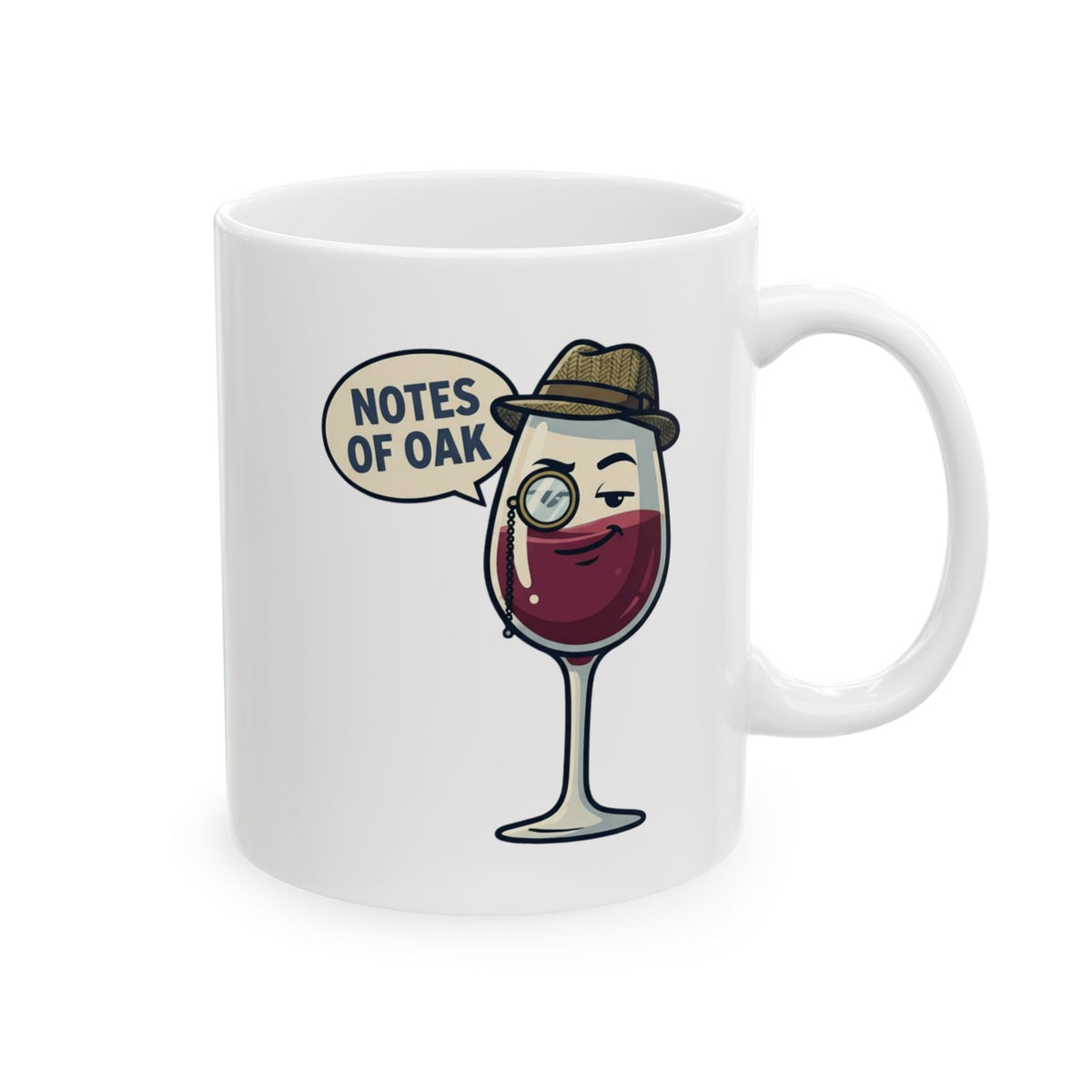 "I Pretend To Understand Wine" White Ceramic Mug — Graphic
