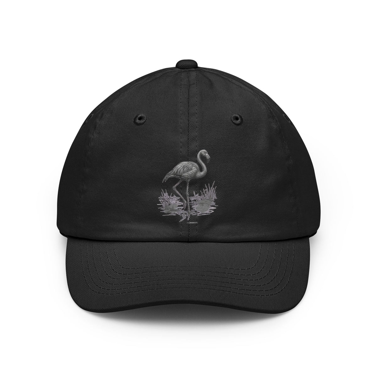 Color: Black | Pencil Sketch Art Flamingo Dad Hat