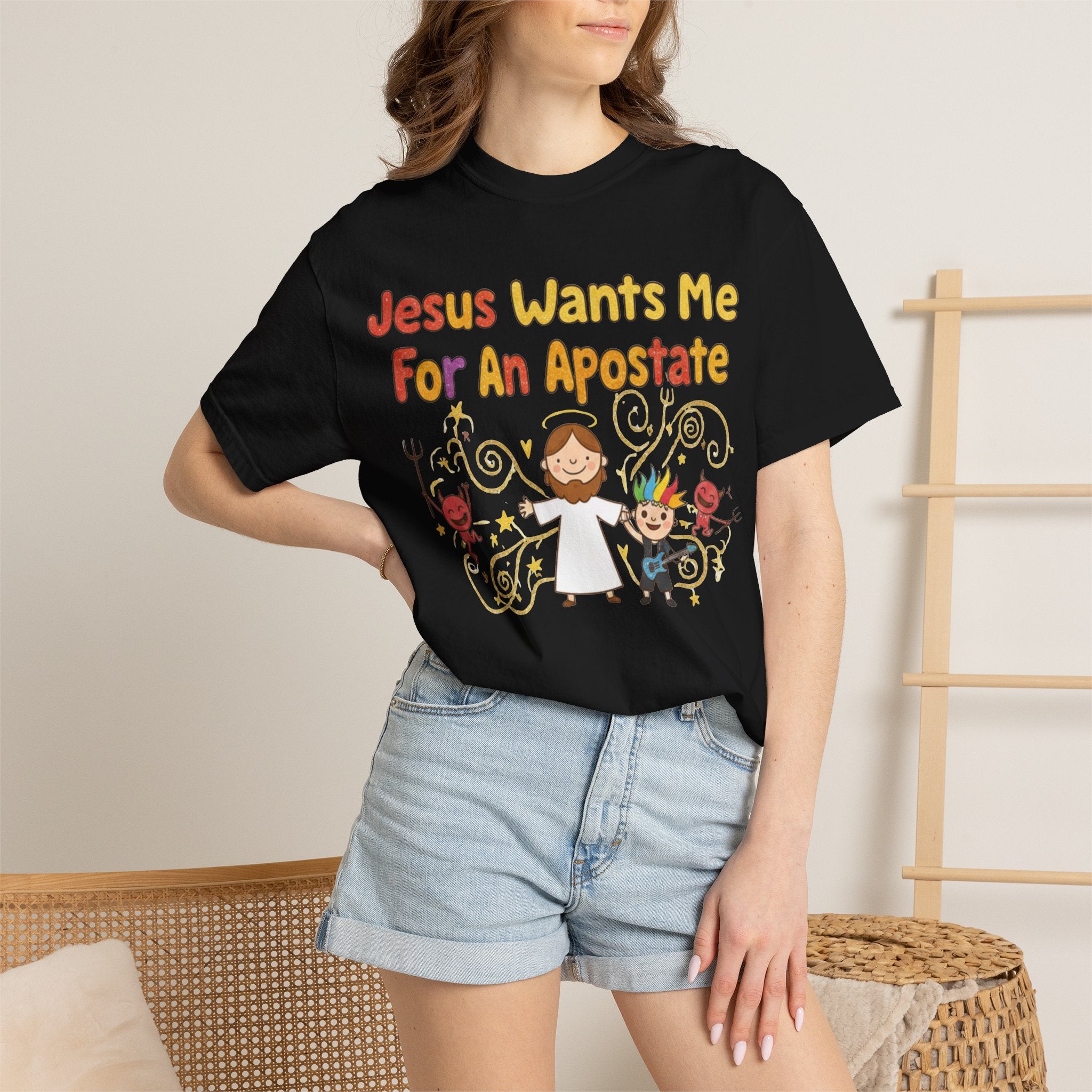 "Jesus Wants Me For An Apostate" Unisex Garment-Dyed T-shirt