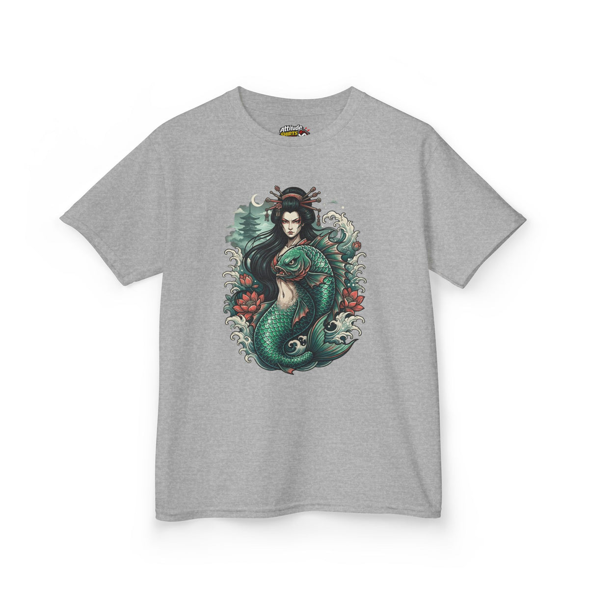 Color: Sport Grey | Ningyo (Japanese Folklore) Kids Tee