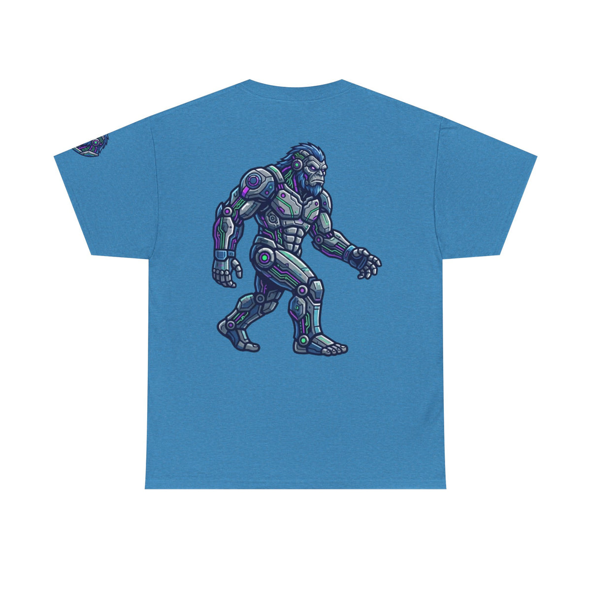 Color: Heather Sapphire | Cyber Bigfoot Premium Graphic Tee