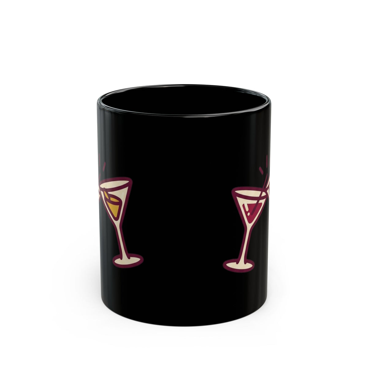 "Thanksgiving Regrets" Black Ceramic Mug — Graphic