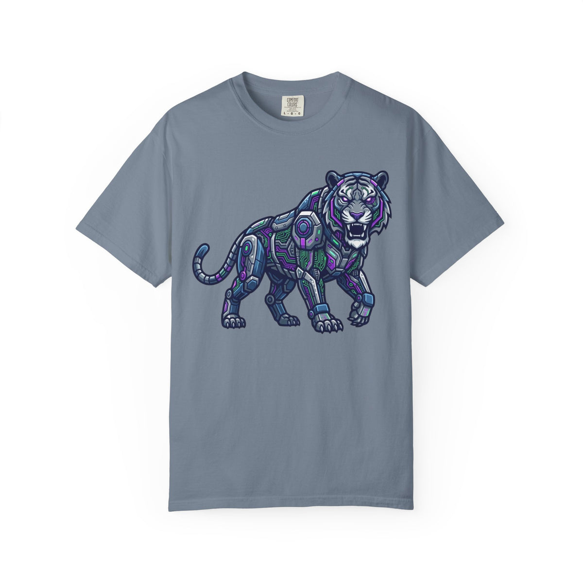Color: Blue Jean | Cyber Tiger Unisex Garment-Dyed Tee