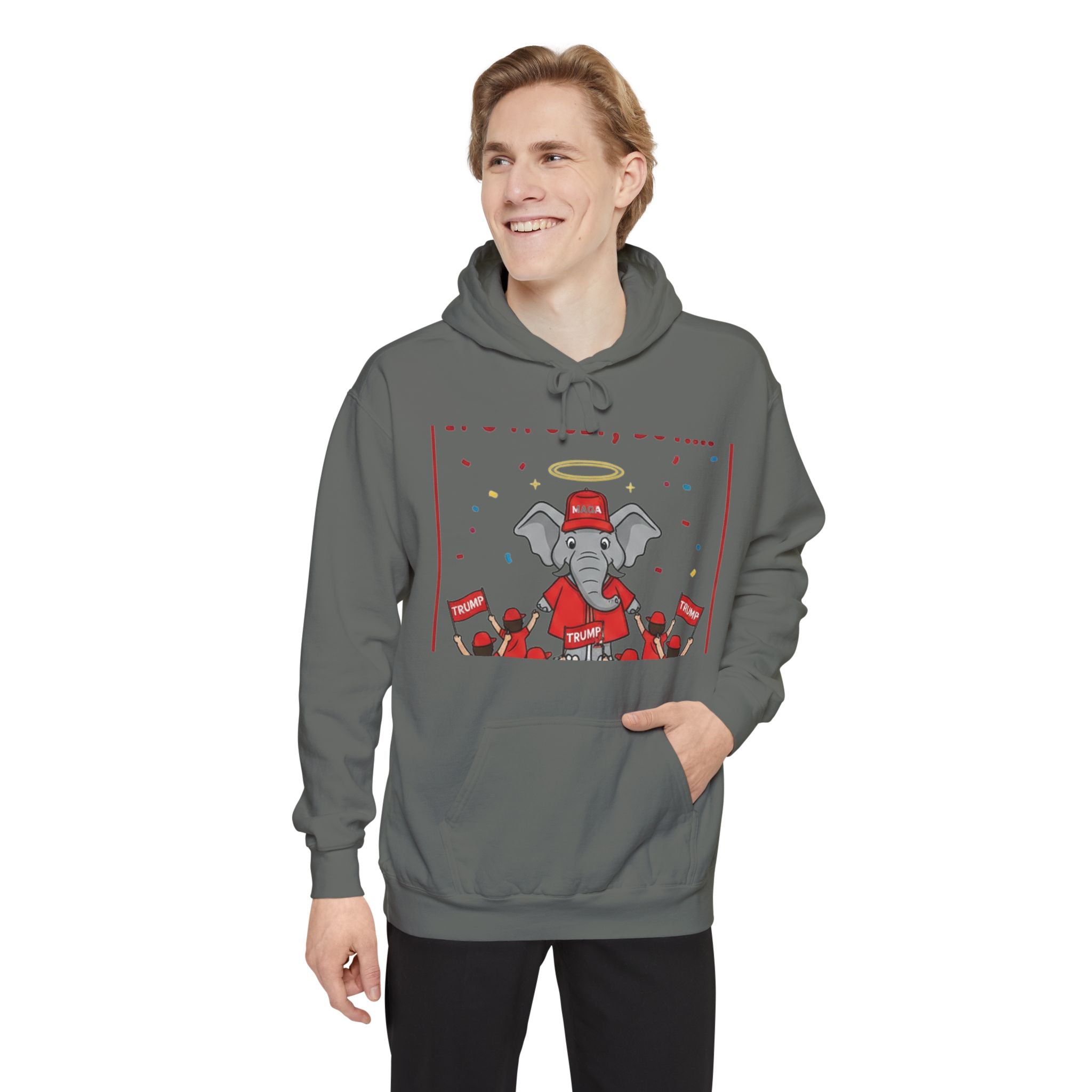 Red Hat Intervention Shirt | Garment-Dyed Hoodie — AttitudeShirts
