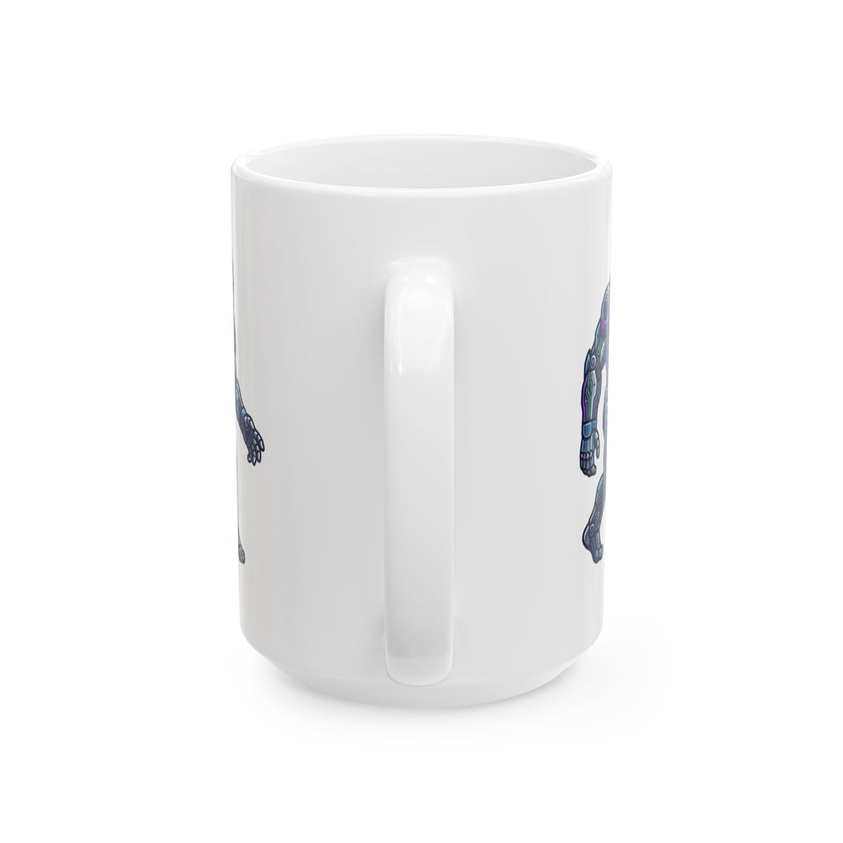 "Cyber Bigfoot" White Ceramic Mug