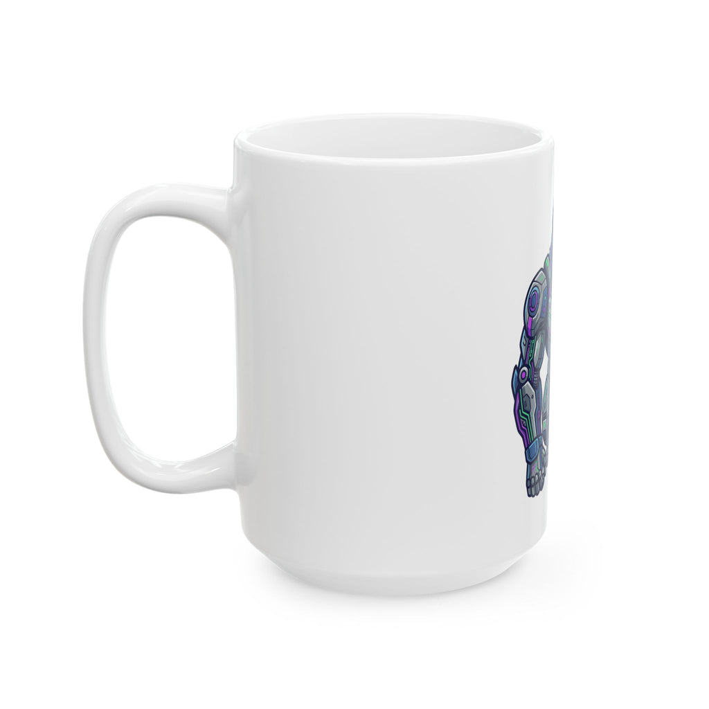 "Cyber Gorilla" White Ceramic Mug