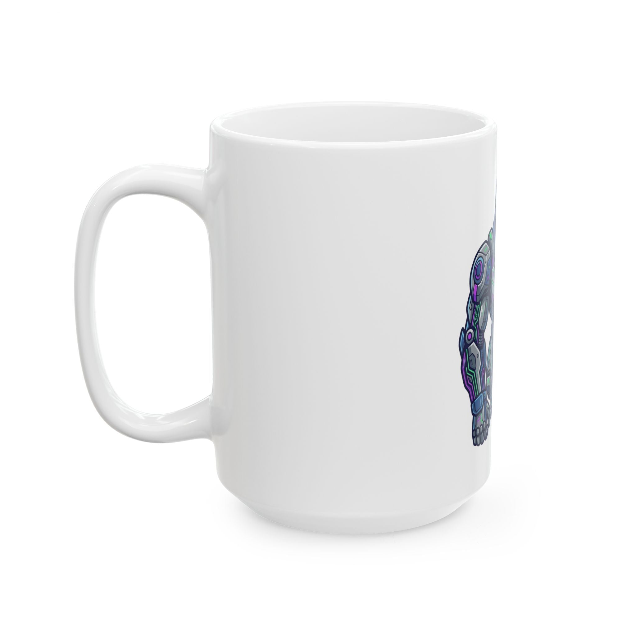 "Cyber Gorilla" White Ceramic Mug