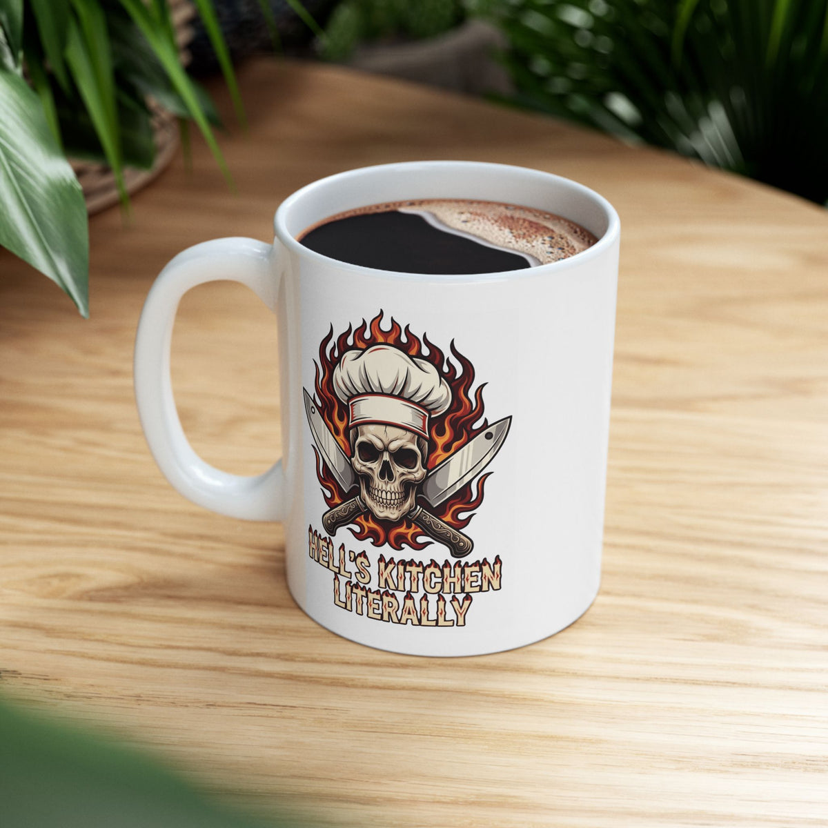 "Hell's Kitchen Literally" White Ceramic Mug
