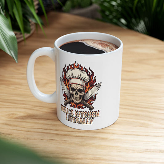 "Hell's Kitchen Literally" White Ceramic Mug