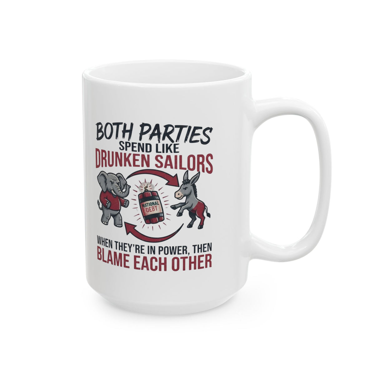 "Protest Series - Audit The Spending" White Ceramic Mug