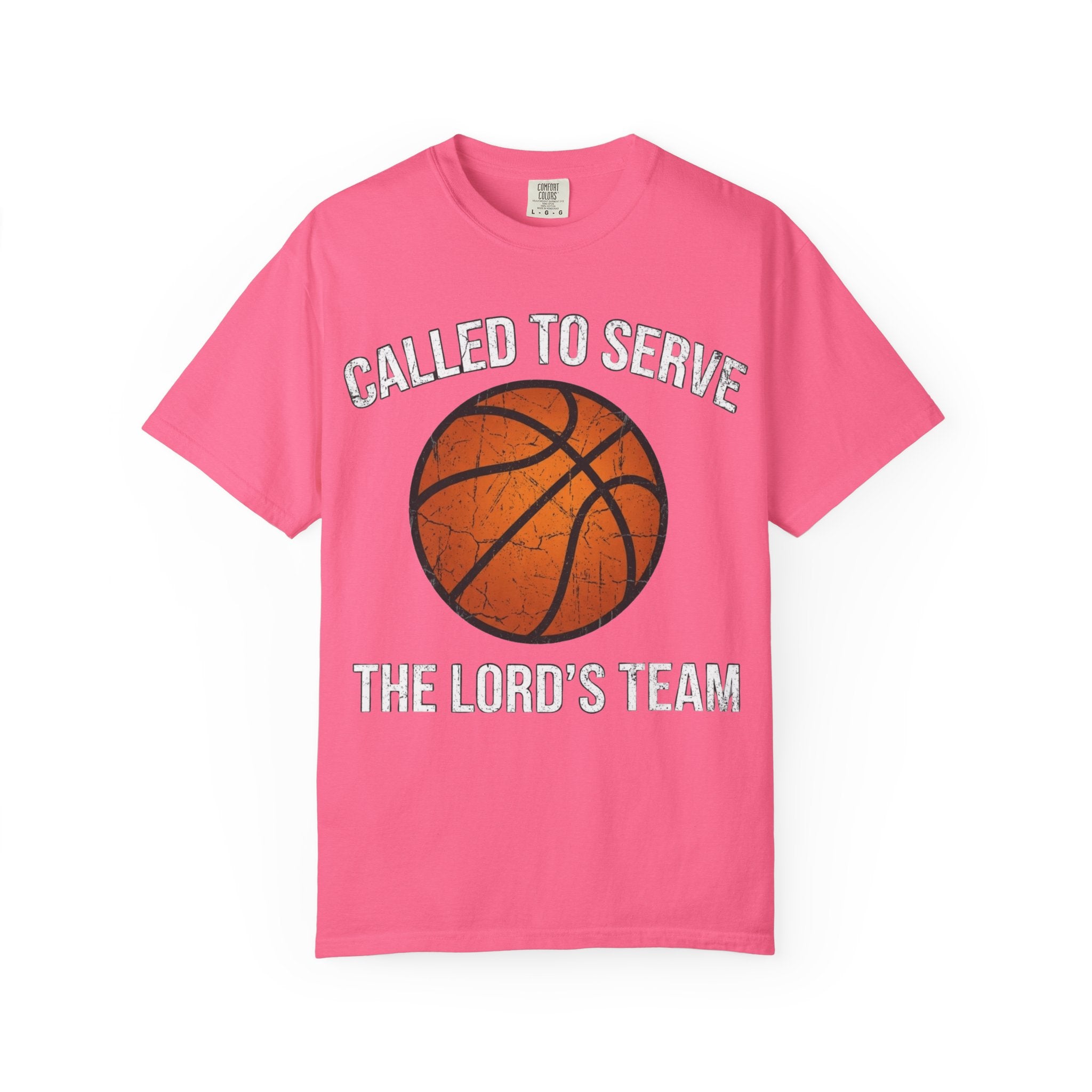 Called To Serve The Lord's Team Christian Basketball T-Shirt - Distressed Religious Sports Tee for Men and Women