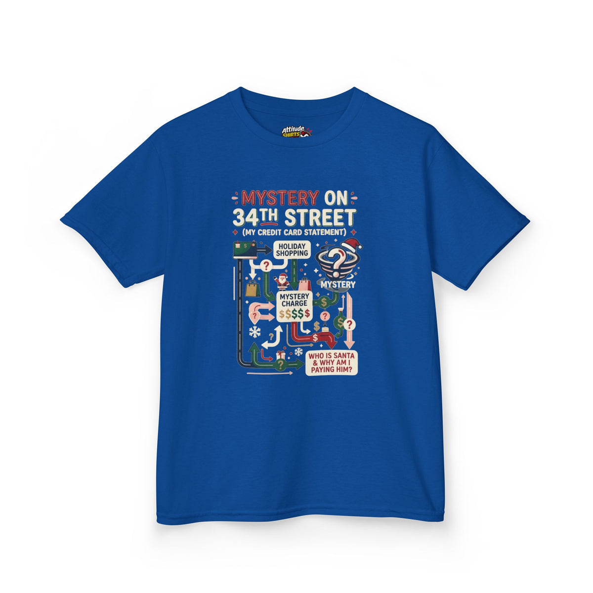 Color: Royal | Mystery On 34th Street Kids Tee