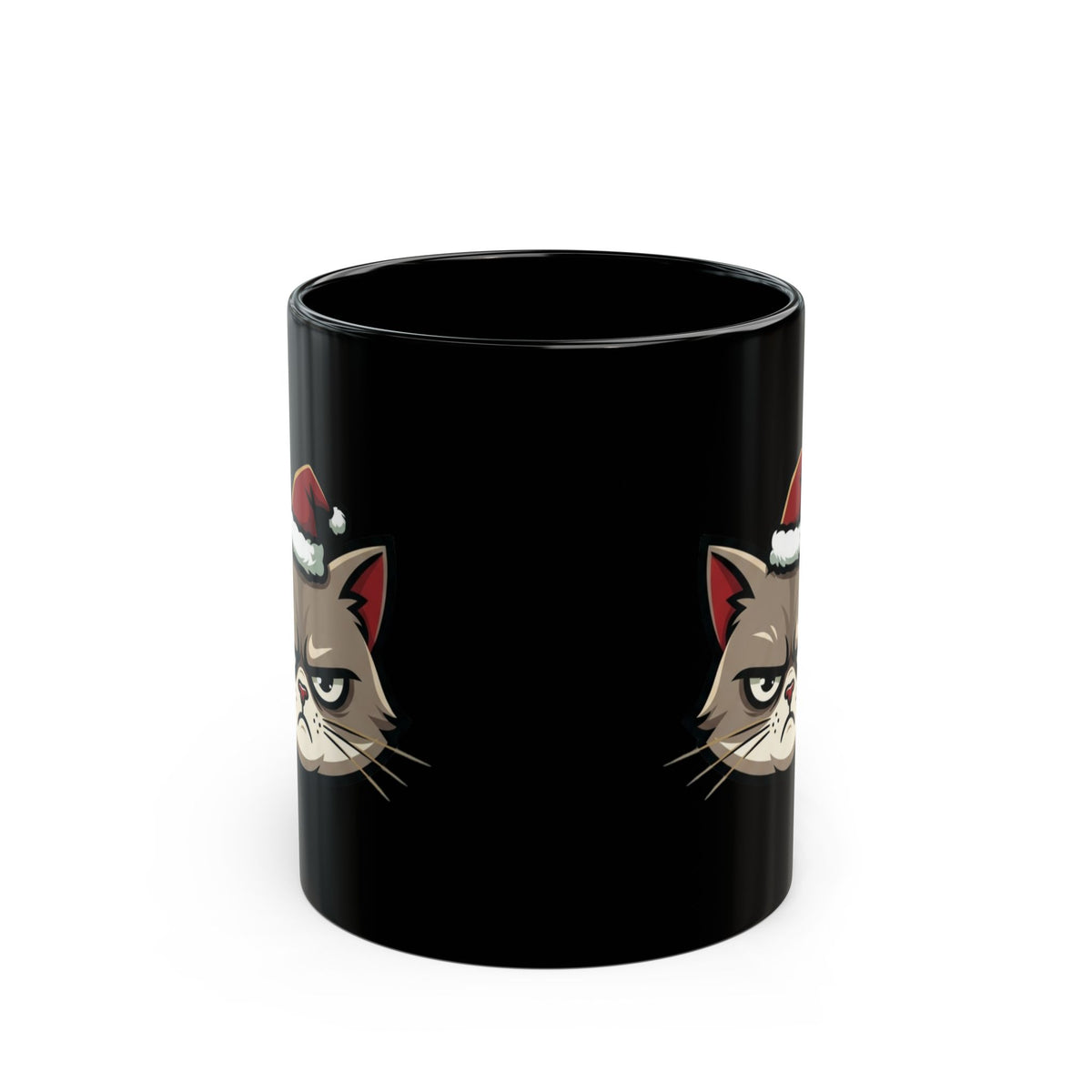 "Bah Humbug" Black Ceramic Mug — Graphic