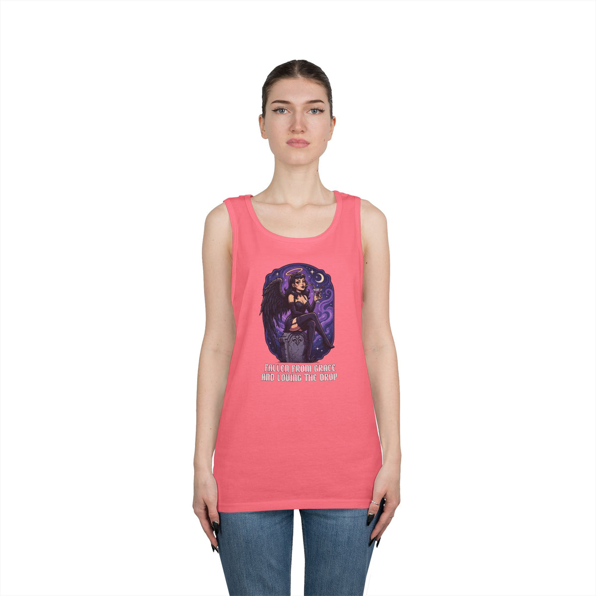 Color: Safety Pink | Fallen From Grace and Loving the Drop Tank Top