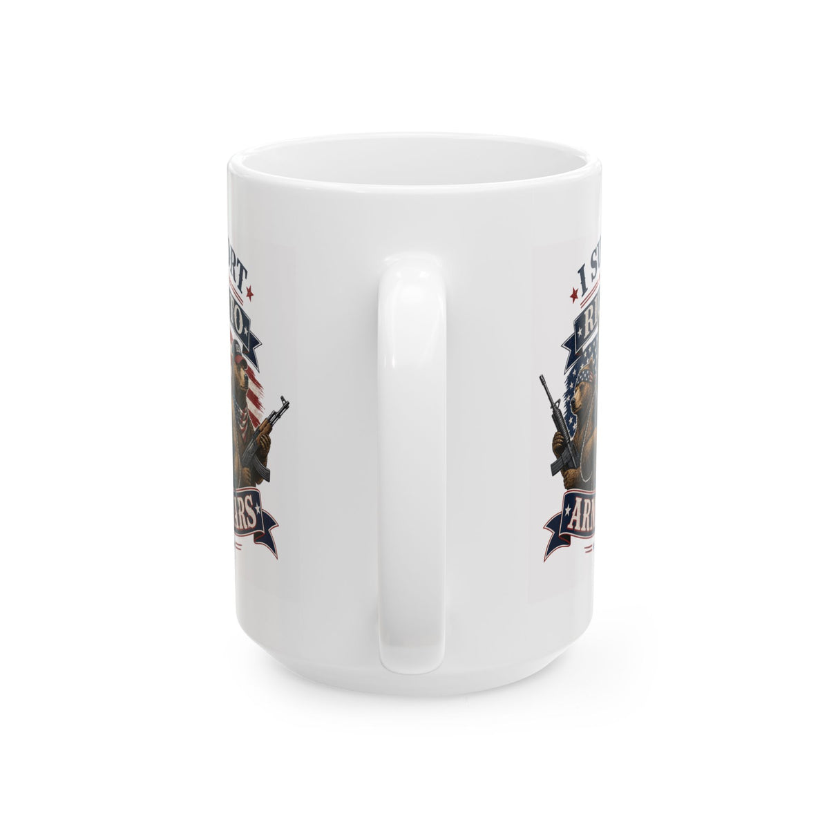 "Armed Bears" White Ceramic Mug