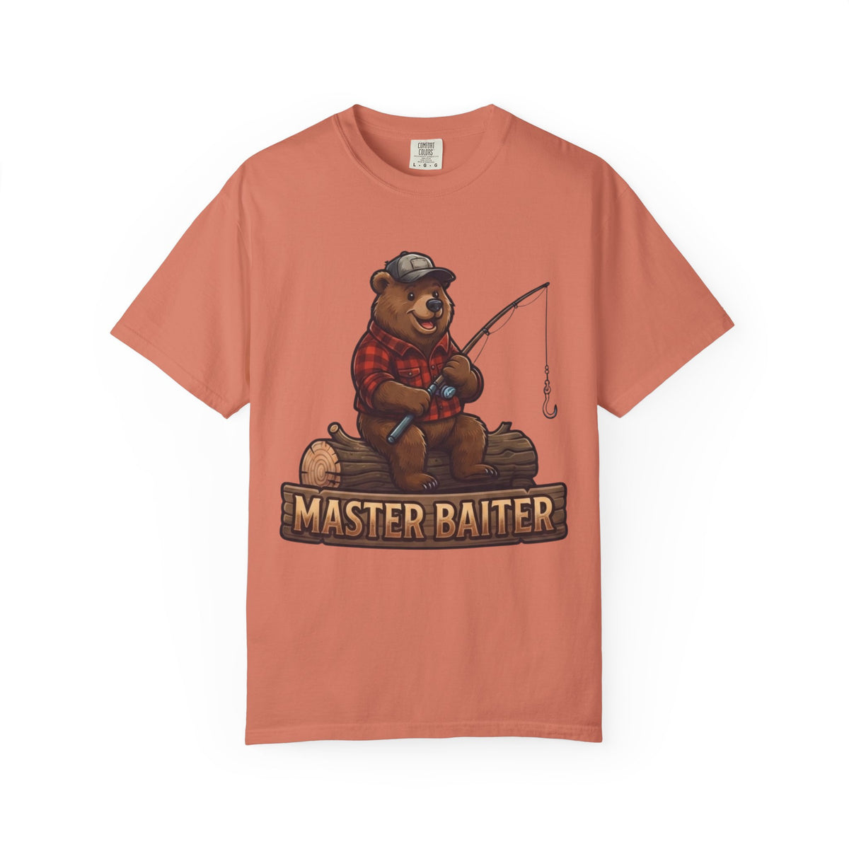 Color: Terracotta | Bear Master Baiter Unisex Garment-Dyed Tee