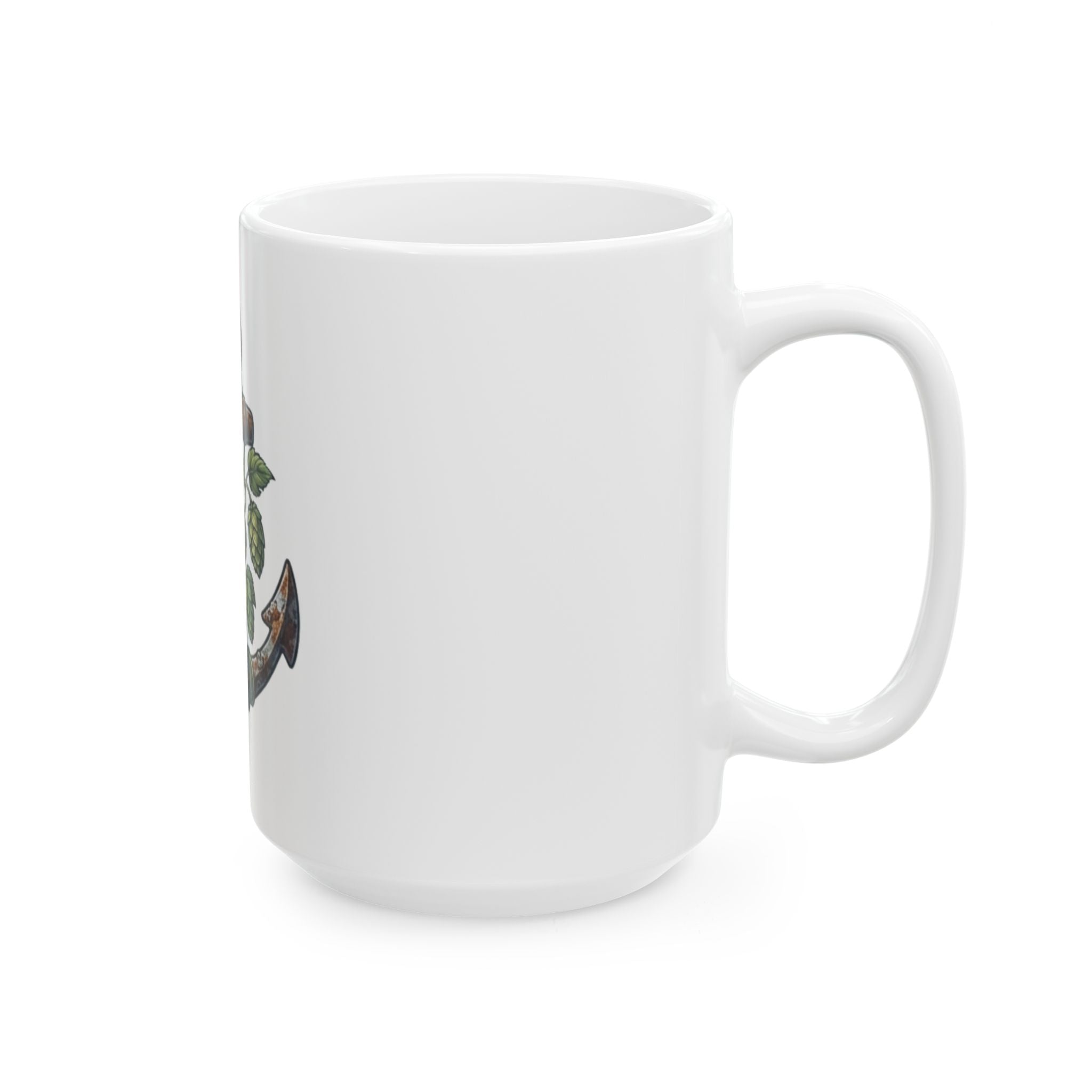 "Rusty Anchor Brewing" White Ceramic Mug — Graphic