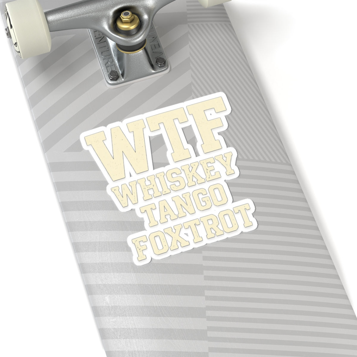 Whisky Tango Foxtrot - WTF Decoded | Kiss-Cut Sticker — AttitudeShirts