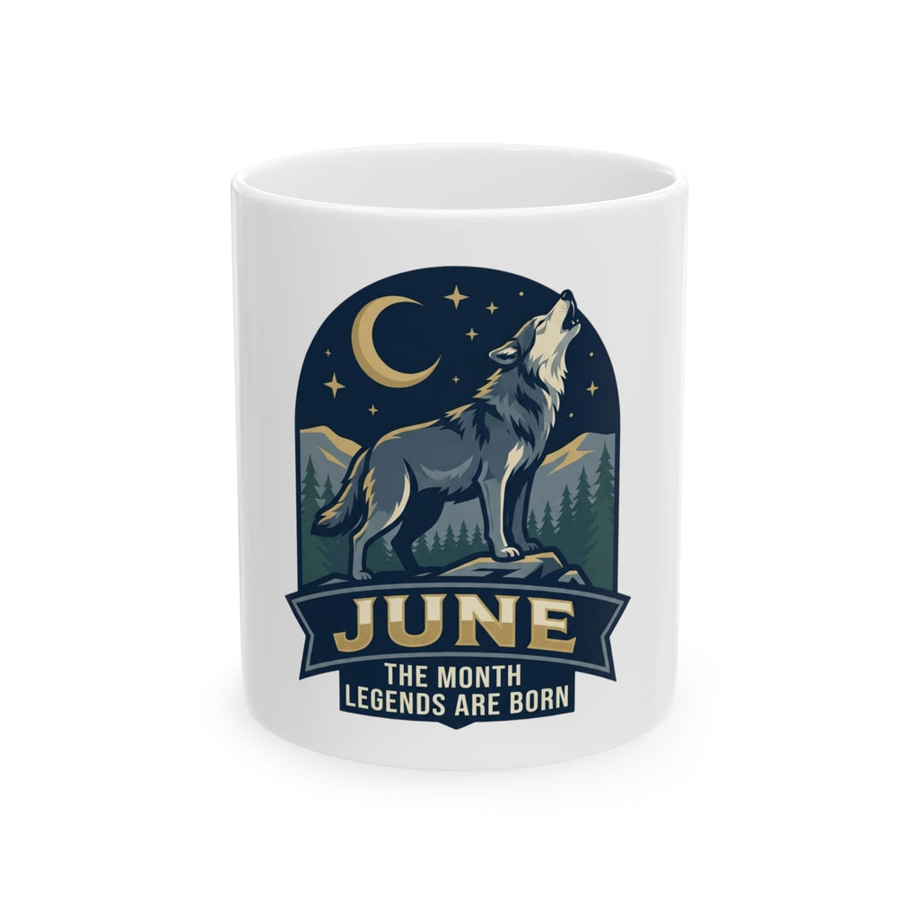 "June Legend" White Ceramic Mug