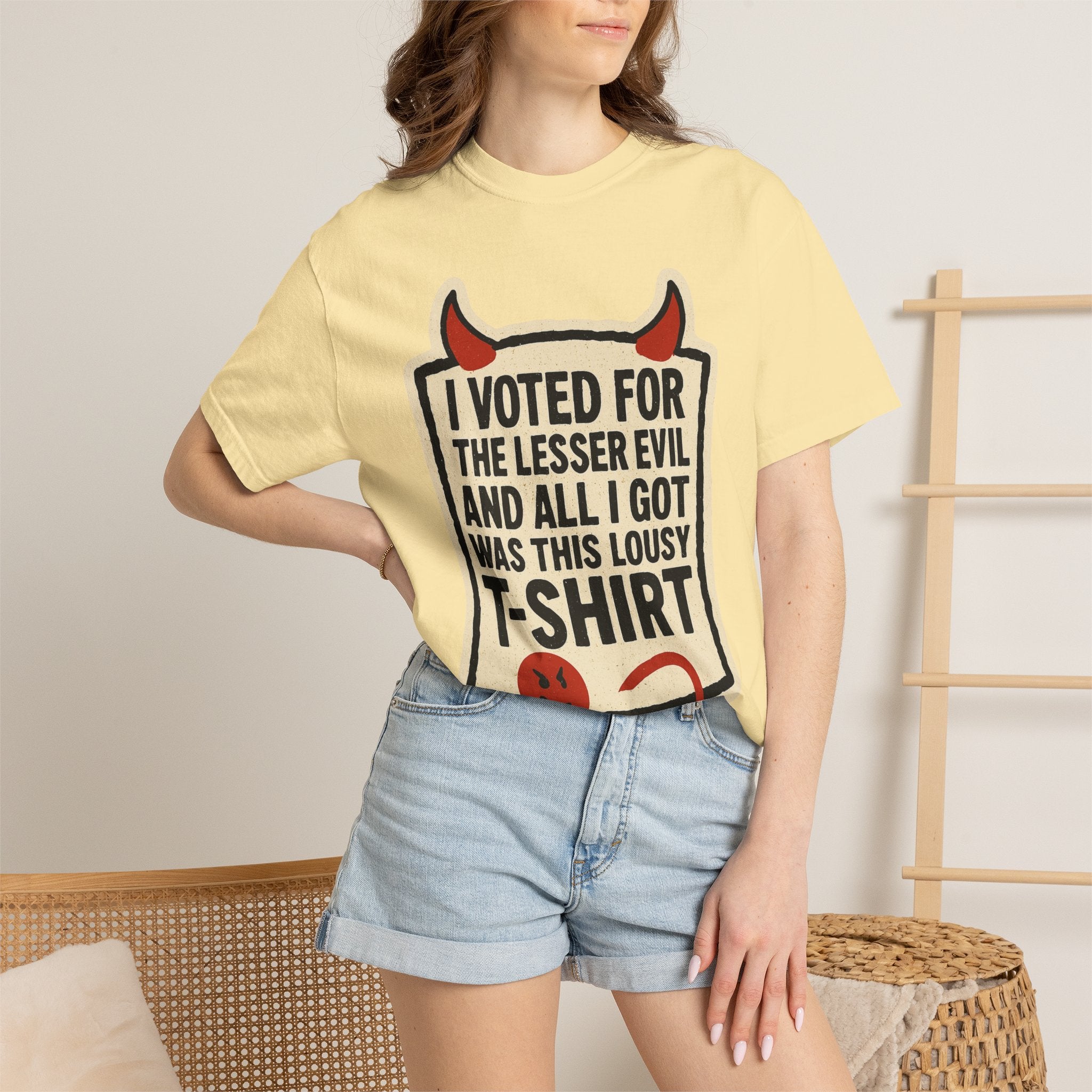 "Lesser Evil" Unisex Garment-Dyed T-shirt