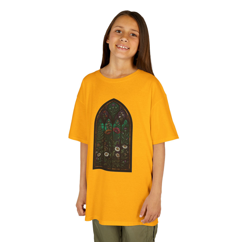 "Stained Glass Floral" Kids Tee
