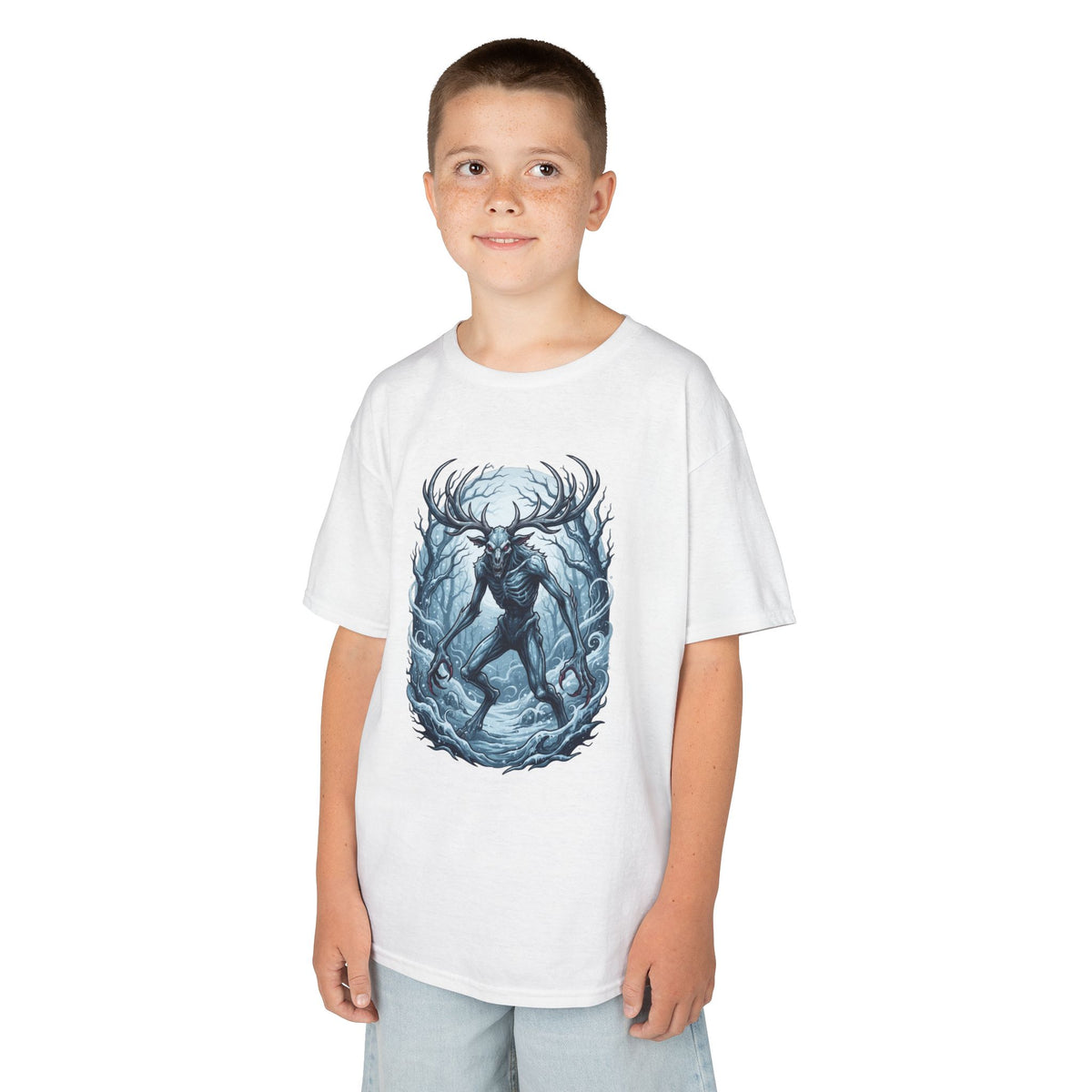Color: White | Wendigo (Algonquian Folklore) Kids Tee