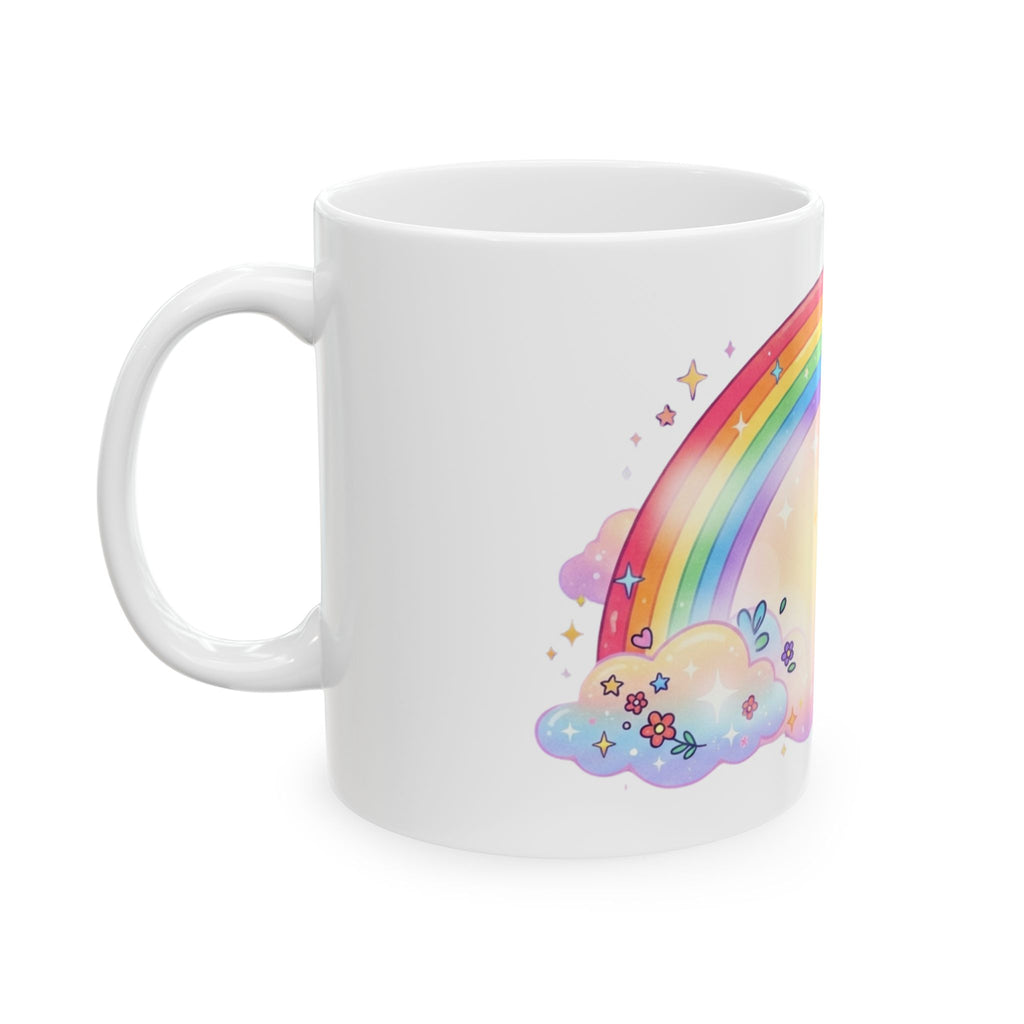 "Gay Away The Pray" White Ceramic Mug — Graphic