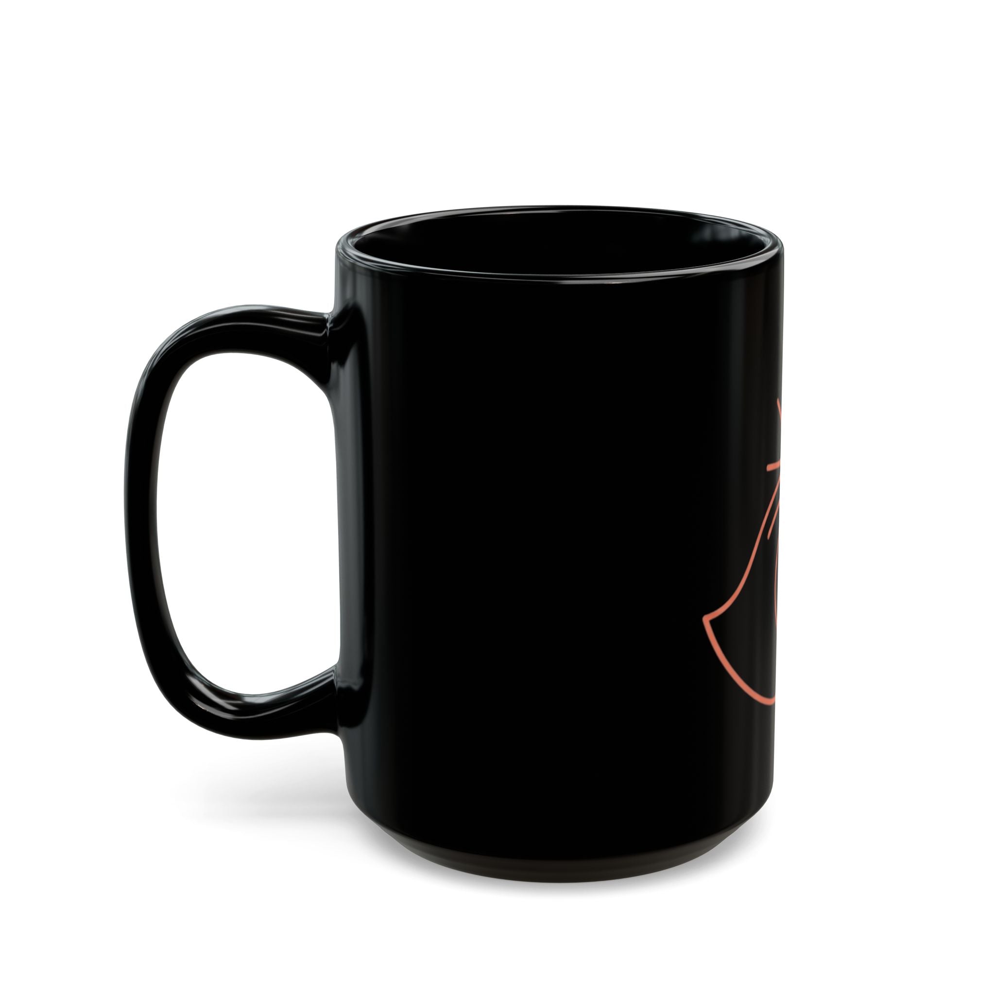 "Sun" Black Ceramic Mug