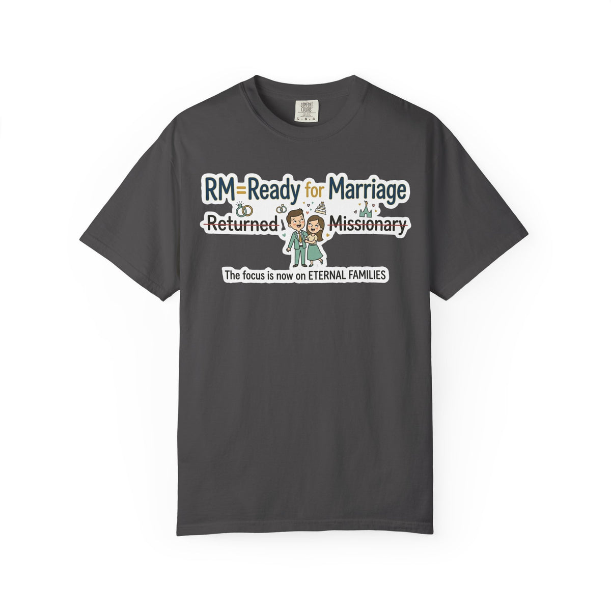 Color: Graphite | RM: Ready for Marriage (Probably Not) | Garment-Dyed Tee — AttitudeShirts
