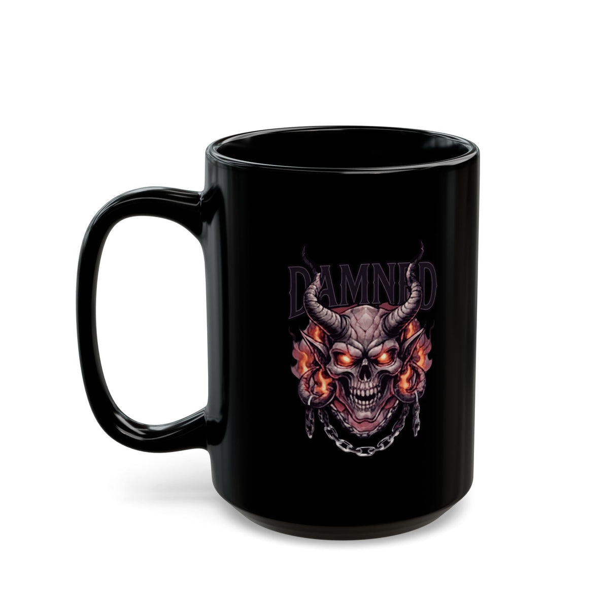 "Damned" Black Ceramic Mug