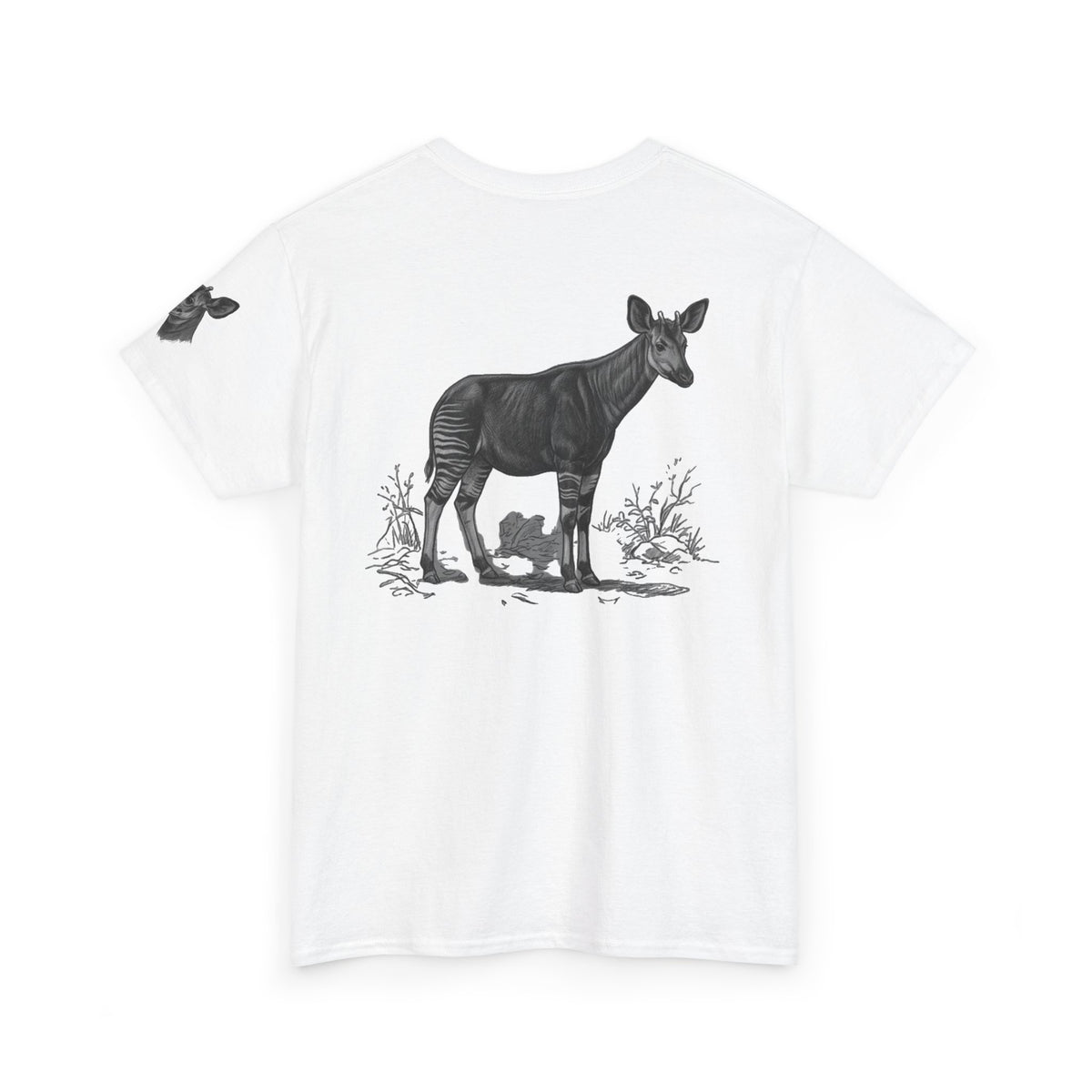 "Pencil Sketch Art Okapi" Premium Graphic Tee