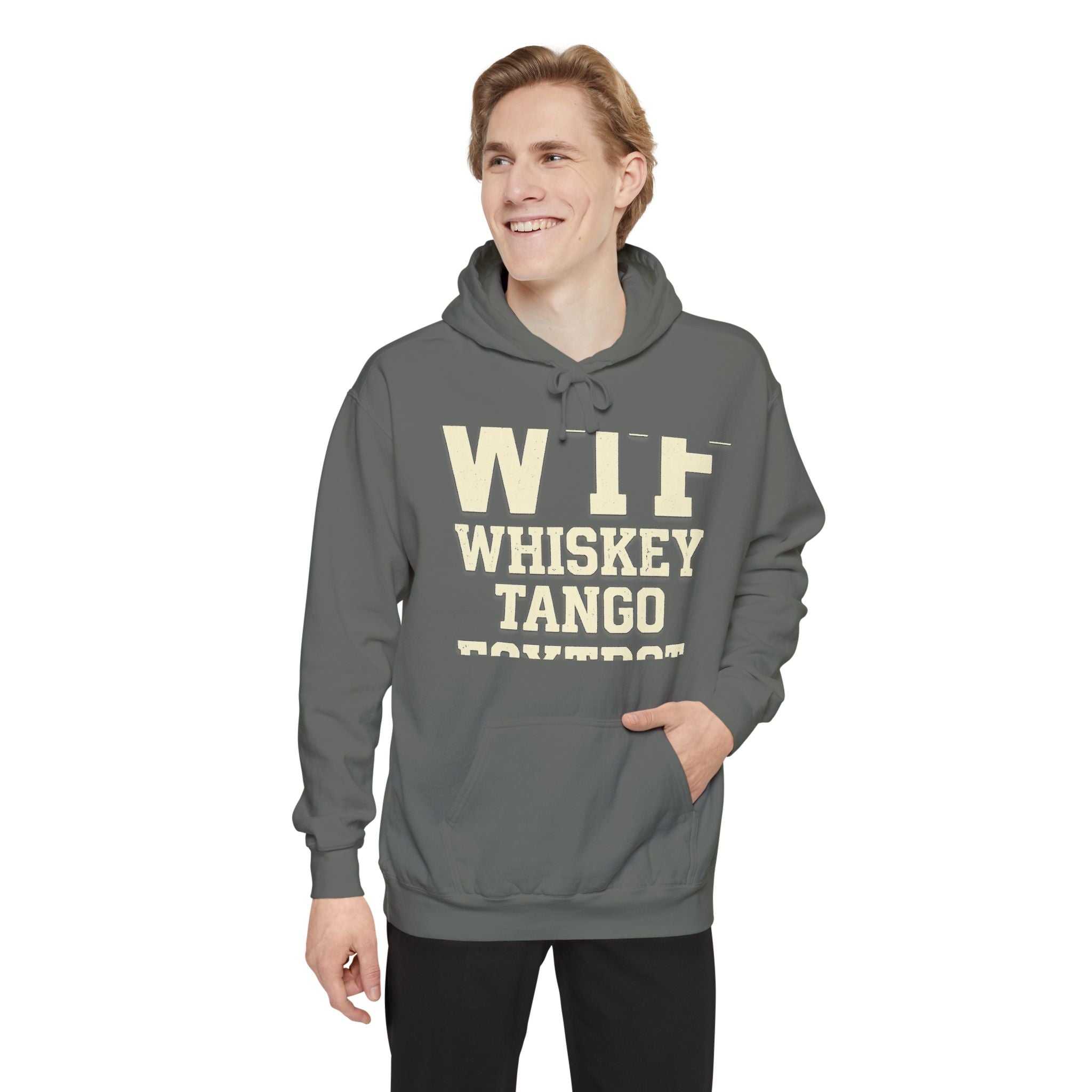 Whisky Tango Foxtrot - WTF Decoded | Garment-Dyed Hoodie — AttitudeShirts