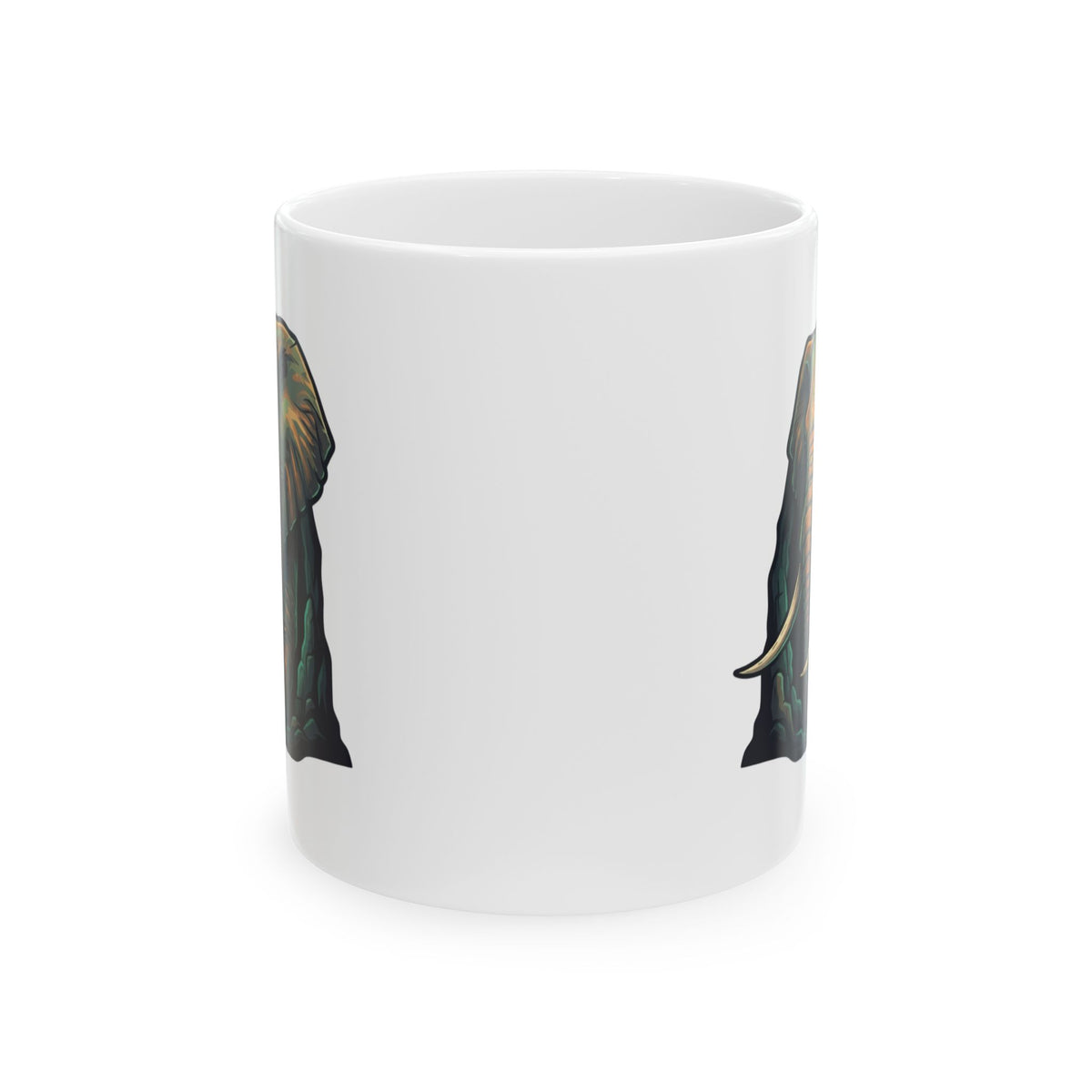 "Grootslang (South African Mythology)" White Ceramic Mug — Graphic