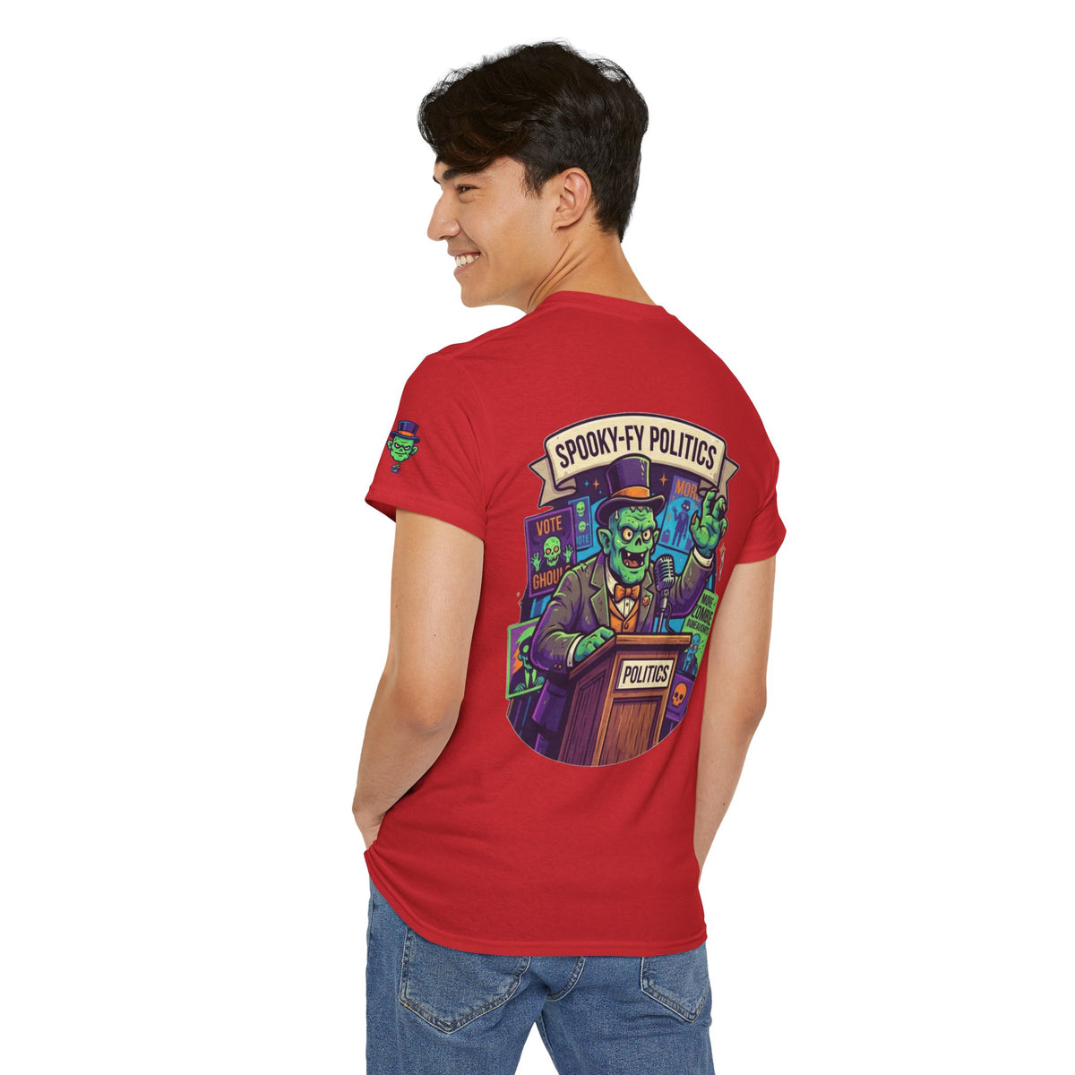 Color: Red | Spooky-Fy Politics Premium Graphic Tee