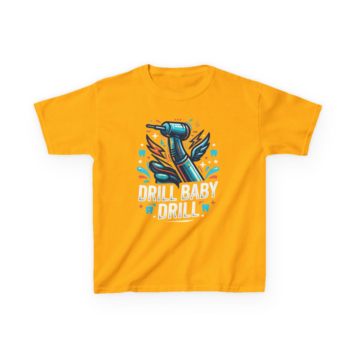 Color: Gold | Drill Baby Drill Kids Tee