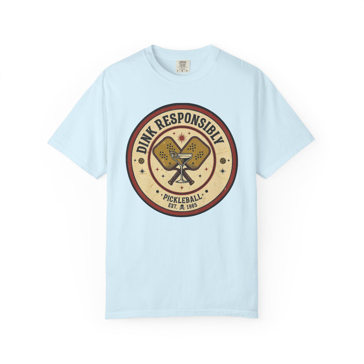Color: Chambray | Dink Responsibly 3 Unisex Garment-Dyed T-shirt