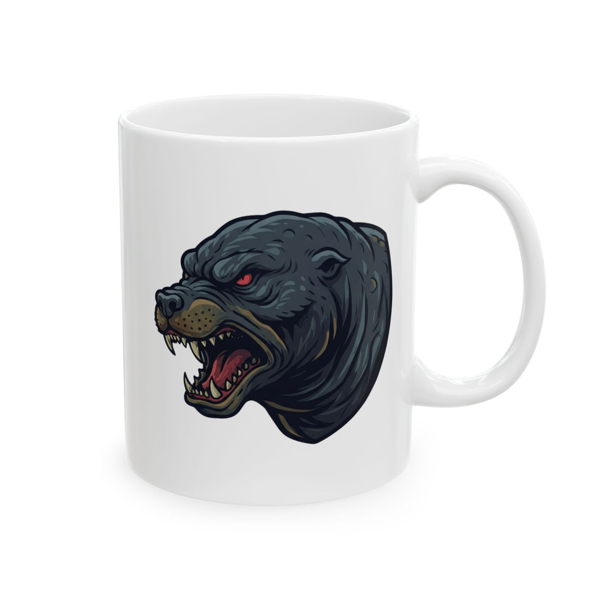"Bunyip (Australian Aboriginal Mythology)" White Ceramic Mug — Graphic