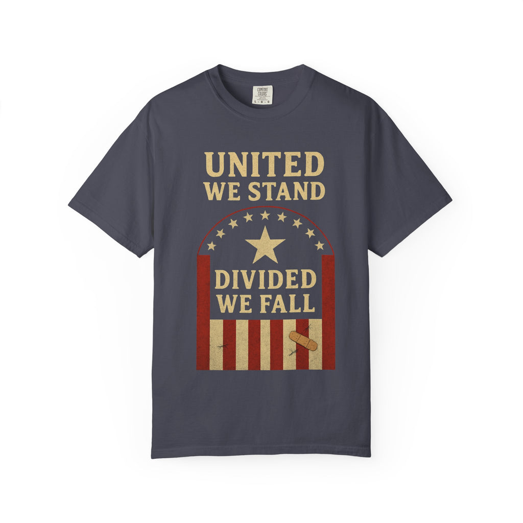 "Divided We Fall" Unisex Garment-Dyed T-shirt